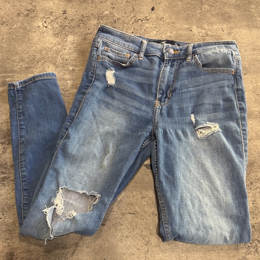 Hollister Light Blue Distressed Skinny Jeans